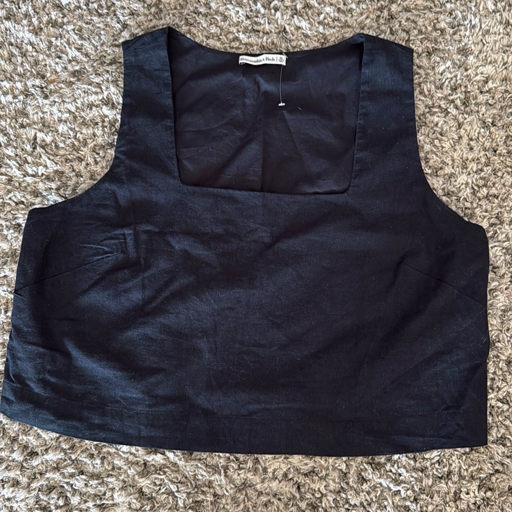 Abercrombie Black Crop Top